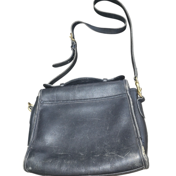 Coach Black Leather Crossbody Bag with Gold Accents - Picture 5 of 12